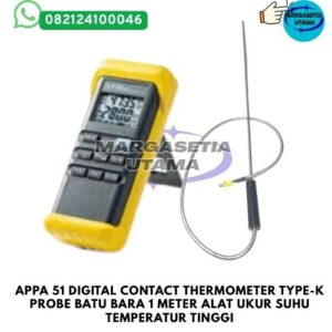 APPA 51 Thermometer, APPA 51 Digital Thermometer, Temperature Probe Batu Bara, Thermometer Batu Bara, Alat Ukur Suhu Batubara, Digital Contact Thermometer, Type-K Thermocouple Meter, K Type Temperature Probe, Temperature Meter Industri, Alat Ukur Temperatur Tinggi, Coal Temperature Meter, Thermocouple Tester, Sensor Suhu K Type, High Temperature Thermometer, Alat Test Suhu Industri,margasetia, margasetia utama, toko alat uji, alat uji jakarta, alat teknik sipil, alat teknik sipil jakarta, distributor alat laboratorium sipil, laboratorium uji tanah, lab uji tanah, alat uji beton, lab uji beton, alat uji beton murah, alat uji aspal, lab uji aspal, alat uji aspal jalan, lab uji batuan, lab uji semen, alat uji batuan, uji batuan dan agregat, agregat, alat uji semen, alat survey, theodolite, teodolit, digital theodolite, total station, total tation, waterpass, automatic level, gps geodetik, gnss receiver, instrumen flir, cordex, armadex, kamera explosion proof, camera explosionproof, lutron, fluke, leica, proceq, jual total station jakarta, harga theodolite digital, automatic level waterpass, gps geodetik murah, distributor flir indonesia, cordex armadex camera, lutron fluke original, leica disto jakarta, proceq concrete hammer, alat laboratorium konstruksi indonesia