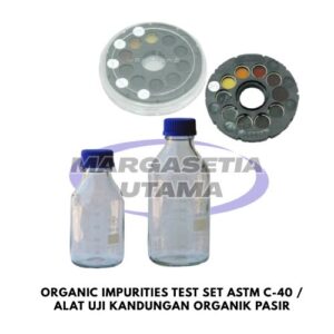 Organic Impurities Test Set, Alat Uji Zat Organik Pasir, Pengujian Agregat Halus, Uji Kandungan Lumpur Pasir, ASTM C-40, AASHTO T-21, Standard Colour Chart, Larutan NaOH Laboratorium, Glass Bottle Graduated