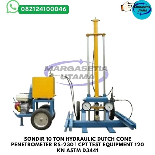Sondir 10 Ton Hydraulic, Dutch Cone Penetrometer 10 Ton, Alat Sondir Hidrolik 10 Ton, CPT Test Equipment ASTM D3441, Cone Penetration Test 120 kN, Hydraulic Cone Penetrometer, Alat Uji CPT Tanah, Sondir Tanah Hidrolik, Soil Investigation Equipment, Geotechnical Testing Equipment, Cone Resistance Test, Friction Resistance Test, Alat Penyelidikan Tanah, Sondir Teknik Sipil, Hydraulic Sondir Machine, Jual Sondir 10 Ton, Harga Sondir Hydraulic 10 Ton.margasetia, margasetia utama, toko alat uji, alat uji jakarta, alat teknik sipil, alat teknik sipil jakarta, distributor alat laboratorium sipil, laboratorium uji tanah, lab uji tanah, alat uji beton, lab uji beton, alat uji beton murah, alat uji aspal, lab uji aspal, alat uji aspal jalan, lab uji batuan, lab uji semen, alat uji batuan, uji batuan dan agregat, agregat, alat uji semen, alat survey, theodolite, teodolit, digital theodolite, total station, total tation, waterpass, automatic level, gps geodetik, gnss receiver, instrumen flir, cordex, armadex, kamera explosion proof, camera explosionproof, lutron, fluke, leica, proceq, jual total station jakarta, harga theodolite digital, automatic level waterpass, gps geodetik murah, distributor flir indonesia, cordex armadex camera, lutron fluke original, leica disto jakarta, proceq concrete hammer, alat laboratorium konstruksi indonesia