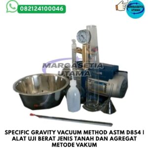 Specific Gravity Vacuum Method, Specific Gravity Test Set, Alat Uji Berat Jenis Tanah, Alat Uji Berat Jenis Agregat, Vacuum Specific Gravity Test, ASTM D854, AASHTO T100, Soil Aggregate Specific Gravity, Alat Laboratorium Geoteknik, Pengujian Specific Gravity,margasetia, margasetia utama, toko alat uji, alat uji jakarta, alat teknik sipil, alat teknik sipil jakarta, distributor alat laboratorium sipil, laboratorium uji tanah, lab uji tanah, alat uji beton, lab uji beton, alat uji beton murah, alat uji aspal, lab uji aspal, alat uji aspal jalan, lab uji batuan, lab uji semen, alat uji batuan, uji batuan dan agregat, agregat, alat uji semen, alat survey, theodolite, teodolit, digital theodolite, total station, total tation, waterpass, automatic level, gps geodetik, gnss receiver, instrumen flir, cordex, armadex, kamera explosion proof, camera explosionproof, lutron, fluke, leica, proceq, jual total station jakarta, harga theodolite digital, automatic level waterpass, gps geodetik murah, distributor flir indonesia, cordex armadex camera, lutron fluke original, leica disto jakarta, proceq concrete hammer, alat laboratorium konstruksi indonesia