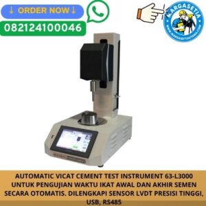 Automatic Vicat Cement Test Instrument, Alat Vicat Otomatis, Intelligent Vicat Instrument, Vicat Test Machine, Cement Setting Time Tester, Automatic Vicat Apparatus, Vicat Needle Test, Cement Testing Equipment, Alat Uji Semen Digital, Vicat EN ASTM, Vicat ASTM AASHTO, Automatic Cement Tester, Peralatan Laboratorium Semen, Alat Uji Waktu Ikat Semen, 63-L3000 Vicat Instrument.marga setia, marga setia utama, Tpl.082124100046 toko alat uji, alat uji jakarta, alat teknik sipil, alat teknik sipil jakarta, distributor alat laboratorium sipil, laboratorium uji tanah, lab uji tanah, alat uji beton, lab uji beton, alat uji beton murah, alat uji aspal, lab uji aspal, alat uji aspal jalan, lab uji batuan, lab uji semen, alat uji batuan, uji batuan dan agregat, agregat, alat uji semen, alat survey, theodolite, teodolit, digital theodolite, total station, total tation, waterpass, automatic level, gps geodetik, gnss receiver, instrumen flir, cordex, armadex, kamera explosion proof, camera explosionproof, lutron, fluke, leica, proceq, jual total station jakarta, harga theodolite digital, automatic level waterpass, gps geodetik murah, distributor flir indonesia, cordex armadex camera, lutron fluke original, leica disto jakarta, proceq concrete hammer, alat laboratorium konstruksi indonesia