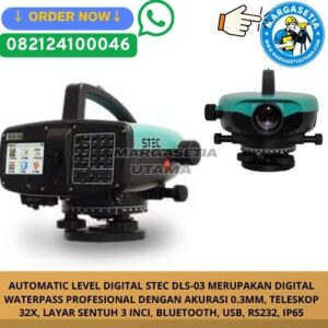 Automatic Level Digital STEC DLS-03, Digital Waterpass STEC DLS-03, Digital Level STEC DLS-03, Automatic Level STEC, Digital Survey Level, Waterpass Digital, Digital Level 32x, Automatic Level Bluetooth, Barcode Staff Digital Level, Survey Equipment, Alat Survey Digital, Automatic Level IP65, Digital Level Akurasi 0.3mm, Digital Level Konstruksi, Digital Waterpass Profesional, Alat Ukur Elevasi, Digital Level Topografi, Jual Automatic Level Digital STEC DLS-03, Survey Level Indonesia, STEC Digital Level.marga setia, marga setia utama, Tpl.082124100046 toko alat uji, alat uji jakarta, alat teknik sipil, alat teknik sipil jakarta, distributor alat laboratorium sipil, laboratorium uji tanah, lab uji tanah, alat uji beton, lab uji beton, alat uji beton murah, alat uji aspal, lab uji aspal, alat uji aspal jalan, lab uji batuan, lab uji semen, alat uji batuan, uji batuan dan agregat, agregat, alat uji semen, alat survey, theodolite, teodolit, digital theodolite, total station, total tation, waterpass, automatic level, gps geodetik, gnss receiver, instrumen flir, cordex, armadex, kamera explosion proof, camera explosionproof, lutron, fluke, leica, proceq, jual total station jakarta, harga theodolite digital, automatic level waterpass, gps geodetik murah, distributor flir indonesia, cordex armadex camera, lutron fluke original, leica disto jakarta, proceq concrete hammer, alat laboratorium konstruksi indonesia