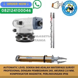 Automatic Level Sokkia B40, Waterpass Sokkia B40, Sokkia B40, Automatic Level Sokkia, Waterpass Survey Sokkia, Automatic Level 24x, Waterpass Konstruksi, Survey Level Sokkia, Waterpass Topografi, Alat Survey Sokkia, Automatic Level IPX6, Waterpass Profesional, Alat Ukur Elevasi, Survey Equipment Indonesia, Waterpass Original Sokkia, Automatic Level Magnetic Damped, Waterpass Teknik Sipil, Jual Automatic Level Sokkia B40, Automatic Level untuk Konstruksi, Survey Instrument Sokkia.marga setia, marga setia utama, Tpl.082124100046 toko alat uji, alat uji jakarta, alat teknik sipil, alat teknik sipil jakarta, distributor alat laboratorium sipil, laboratorium uji tanah, lab uji tanah, alat uji beton, lab uji beton, alat uji beton murah, alat uji aspal, lab uji aspal, alat uji aspal jalan, lab uji batuan, lab uji semen, alat uji batuan, uji batuan dan agregat, agregat, alat uji semen, alat survey, theodolite, teodolit, digital theodolite, total station, total tation, waterpass, automatic level, gps geodetik, gnss receiver, instrumen flir, cordex, armadex, kamera explosion proof, camera explosionproof, lutron, fluke, leica, proceq, jual total station jakarta, harga theodolite digital, automatic level waterpass, gps geodetik murah, distributor flir indonesia, cordex armadex camera, lutron fluke original, leica disto jakarta, proceq concrete hammer, alat laboratorium konstruksi indonesia