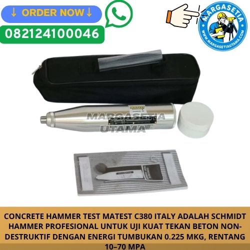Concrete Hammer Test Matest C380, Matest C380, Schmidt Hammer Matest, Concrete Test Hammer Italy, Concrete Hammer Test Italy, Rebound Hammer Matest, Schmidt Hammer Beton, Alat Uji Beton, Hammer Test Beton, Concrete Rebound Hammer, Non Destructive Test Beton, NDT Concrete Tester, Alat Uji Kuat Tekan Beton, Concrete Strength Tester, Matest Italy, Alat Laboratorium Beton, Uji Beton Non Destruktif, Jual Concrete Hammer Test Matest C380, Schmidt Hammer Original, Peralatan Uji Beton.marga setia, marga setia utama, Tpl.082124100046 toko alat uji, alat uji jakarta, alat teknik sipil, alat teknik sipil jakarta, distributor alat laboratorium sipil, laboratorium uji tanah, lab uji tanah, alat uji beton, lab uji beton, alat uji beton murah, alat uji aspal, lab uji aspal, alat uji aspal jalan, lab uji batuan, lab uji semen, alat uji batuan, uji batuan dan agregat, agregat, alat uji semen, alat survey, theodolite, teodolit, digital theodolite, total station, total tation, waterpass, automatic level, gps geodetik, gnss receiver, instrumen flir, cordex, armadex, kamera explosion proof, camera explosionproof, lutron, fluke, leica, proceq, jual total station jakarta, harga theodolite digital, automatic level waterpass, gps geodetik murah, distributor flir indonesia, cordex armadex camera, lutron fluke original, leica disto jakarta, proceq concrete hammer, alat laboratorium konstruksi indonesia