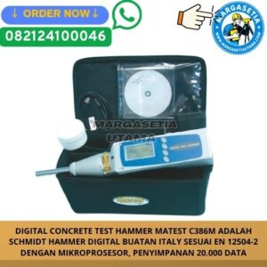 Digital Concrete Test Hammer Matest C386M, Matest C386M, Schmidt Hammer Digital, Digital Schmidt Hammer, Concrete Test Hammer Digital, Concrete Rebound Hammer, Digital Rebound Hammer, Matest Italy, Schmidt Hammer Italy, Alat Uji Beton Digital, Digital Concrete Tester, NDT Concrete Test, EN 12504-2, Concrete Strength Tester, Alat Uji Kuat Tekan Beton, Digital Hammer Test Beton, Laboratorium Beton, Jual Digital Concrete Test Hammer Matest C386M, Peralatan Uji Beton, Concrete Testing Equipment.marga setia, marga setia utama, Tpl.082124100046 toko alat uji, alat uji jakarta, alat teknik sipil, alat teknik sipil jakarta, distributor alat laboratorium sipil, laboratorium uji tanah, lab uji tanah, alat uji beton, lab uji beton, alat uji beton murah, alat uji aspal, lab uji aspal, alat uji aspal jalan, lab uji batuan, lab uji semen, alat uji batuan, uji batuan dan agregat, agregat, alat uji semen, alat survey, theodolite, teodolit, digital theodolite, total station, total tation, waterpass, automatic level, gps geodetik, gnss receiver, instrumen flir, cordex, armadex, kamera explosion proof, camera explosionproof, lutron, fluke, leica, proceq, jual total station jakarta, harga theodolite digital, automatic level waterpass, gps geodetik murah, distributor flir indonesia, cordex armadex camera, lutron fluke original, leica disto jakarta, proceq concrete hammer, alat laboratorium konstruksi indonesia