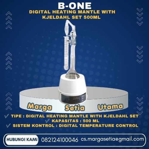 B-ONE Digital Heating Mantle, Heating Mantle 500ml, Kjeldahl Set 500ml, Digital Heating Mantle Laboratorium, Kjeldahl Glass, Heating Mantle B-ONE, Alat Laboratorium Kimia, Pemanas Lab Digital,marga setia, marga setia utama, Tpl.082124100046 toko alat uji, alat uji jakarta, alat teknik sipil, alat teknik sipil jakarta, distributor alat laboratorium sipil, laboratorium uji tanah, lab uji tanah, alat uji beton, lab uji beton, alat uji beton murah, alat uji aspal, lab uji aspal, alat uji aspal jalan, lab uji batuan, lab uji semen, alat uji batuan, uji batuan dan agregat, agregat, alat uji semen, alat survey, theodolite, teodolit, digital theodolite, total station, total tation, waterpass, automatic level, gps geodetik, gnss receiver, instrumen flir, cordex, armadex, kamera explosion proof, camera explosionproof, lutron, fluke, leica, proceq, jual total station jakarta, harga theodolite digital, automatic level waterpass, gps geodetik murah, distributor flir indonesia, cordex armadex camera, lutron fluke original, leica disto jakarta, proceq concrete hammer, alat laboratorium konstruksi indonesia