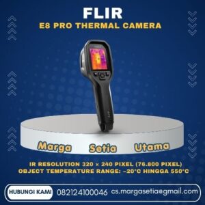 FLIR E8 Pro, FLIR E8 Pro Thermal Camera, FLIR E8 Pro Indonesia, FLIR E8 Pro 320x240, Thermal Camera 550°C, Infrared Thermal Camera, FLIR Thermal Imaging Camera, FLIR MSX, FLIR Ignite, Thermal Camera WiFi, Thermal Camera 320x240, Thermal Camera Electrical Inspection, Thermal Camera Mechanical Inspection, Thermal Camera Building Inspection, Thermal Camera Industri, Thermal Imaging 76.800 Pixel,marga setia, marga setia utama, Tpl.082124100046 toko alat uji, alat uji jakarta, alat teknik sipil, alat teknik sipil jakarta, distributor alat laboratorium sipil, laboratorium uji tanah, lab uji tanah, alat uji beton, lab uji beton, alat uji beton murah, alat uji aspal, lab uji aspal, alat uji aspal jalan, lab uji batuan, lab uji semen, alat uji batuan, uji batuan dan agregat, agregat, alat uji semen, alat survey, theodolite, teodolit, digital theodolite, total station, total tation, waterpass, automatic level, gps geodetik, gnss receiver, instrumen flir, cordex, armadex, kamera explosion proof, camera explosionproof, lutron, fluke, leica, proceq, jual total station jakarta, harga theodolite digital, automatic level waterpass, gps geodetik murah, distributor flir indonesia, cordex armadex camera, lutron fluke original, leica disto jakarta, proceq concrete hammer, alat laboratorium konstruksi indonesia