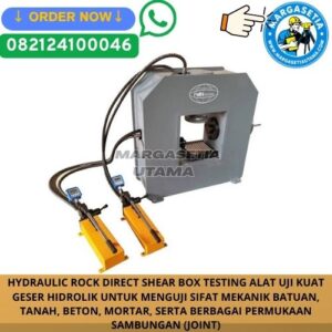 marga setia, marga setia utama, Tpl.082124100046 toko alat uji, alat uji jakarta, alat teknik sipil, alat teknik sipil jakarta, distributor alat laboratorium sipil, laboratorium uji tanah, lab uji tanah, alat uji beton, lab uji beton, alat uji beton murah, alat uji aspal, lab uji aspal, alat uji aspal jalan, lab uji batuan, lab uji semen, alat uji batuan, uji batuan dan agregat, agregat, alat uji semen, alat survey, theodolite, teodolit, digital theodolite, total station, total tation, waterpass, automatic level, gps geodetik, gnss receiver, instrumen flir, cordex, armadex, kamera explosion proof, camera explosionproof, lutron, fluke, leica, proceq, jual total station jakarta, harga theodolite digital, automatic level waterpass, gps geodetik murah, distributor flir indonesia, cordex armadex camera, lutron fluke original, leica disto jakarta, proceq concrete hammer, alat laboratorium konstruksi indonesiaHydraulic Rock Direct Shear Box Testing Apparatus, Rock Direct Shear Tester, Hydraulic Rock Shear Testing Machine, Rock Shear Box Apparatus, Direct Shear Test Equipment, Rock Shear Strength Tester, Geotechnical Testing Equipment, Concrete Rock Interface Shear Tester, Soil and Rock Shear Testing Machine, Rock Mechanics Testing Equipment.