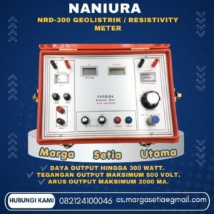 Naniura NRD-300, Geolistrik Naniura, Resistivity Meter, Alat Geolistrik, Resistivity Meter Indonesia, Ground Resistivity Meter, Alat Survey Air Tanah, Alat Deteksi Air Tanah, Geoelectric Resistivity Meter, Survey Geolistrik, Alat Geofisika, Resistivity Survey, Eksplorasi Air Tanah, Survey Geologi, Peralatan Geolistrik.marga setia, marga setia utama, Tpl.082124100046 toko alat uji, alat uji jakarta, alat teknik sipil, alat teknik sipil jakarta, distributor alat laboratorium sipil, laboratorium uji tanah, lab uji tanah, alat uji beton, lab uji beton, alat uji beton murah, alat uji aspal, lab uji aspal, alat uji aspal jalan, lab uji batuan, lab uji semen, alat uji batuan, uji batuan dan agregat, agregat, alat uji semen, alat survey, theodolite, teodolit, digital theodolite, total station, total tation, waterpass, automatic level, gps geodetik, gnss receiver, instrumen flir, cordex, armadex, kamera explosion proof, camera explosionproof, lutron, fluke, leica, proceq, jual total station jakarta, harga theodolite digital, automatic level waterpass, gps geodetik murah, distributor flir indonesia, cordex armadex camera, lutron fluke original, leica disto jakarta, proceq concrete hammer, alat laboratorium konstruksi indonesia