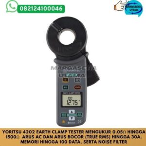 Kyoritsu 4202, Kyoritsu Earth Clamp Tester, Kyoritsu 4202 Earth Clamp Tester, Earth Clamp Tester, Clamp Ground Resistance Tester, Earth Resistance Tester, Ground Resistance Tester, Alat Ukur Grounding, Alat Ukur Tahanan Grounding, Clamp Ground Tester, Ground Tester Tanpa Earth Spike, Digital Earth Tester, Earth Resistance Meter, Leakage Current Tester, True RMS Clamp Meter, Bluetooth Earth Tester, Kyoritsu Ground Tester, Grounding Tester Industri, Electrical Test Equipment, Jual Kyoritsu 4202, Marga Setia Utama