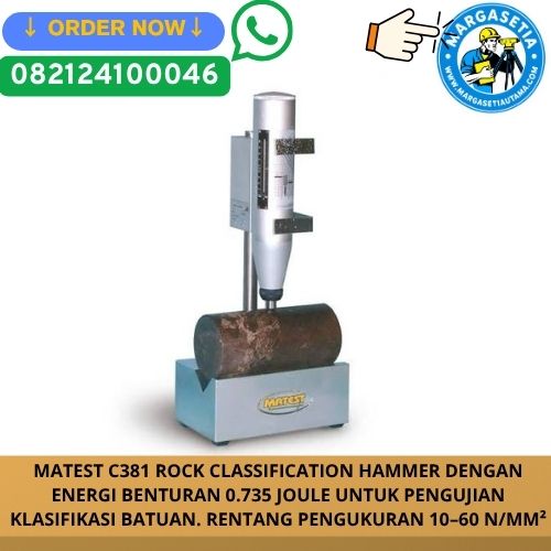 Matest C381, Rock Classification Hammer, Rock Test Hammer, Schmidt Hammer Batuan, Low Impact Rock Hammer, Hammer Uji Batuan, Rock Core Testing, Rock Core Hammer, Alat Uji Batuan, Geotechnical Testing Equipment, Geological Testing Equipment, Matest Indonesia, Rock Strength Tester, Rock Hardness Tester, Peralatan Laboratorium Geoteknik.marga setia, marga setia utama, Tpl.082124100046 toko alat uji, alat uji jakarta, alat teknik sipil, alat teknik sipil jakarta, distributor alat laboratorium sipil, laboratorium uji tanah, lab uji tanah, alat uji beton, lab uji beton, alat uji beton murah, alat uji aspal, lab uji aspal, alat uji aspal jalan, lab uji batuan, lab uji semen, alat uji batuan, uji batuan dan agregat, agregat, alat uji semen, alat survey, theodolite, teodolit, digital theodolite, total station, total tation, waterpass, automatic level, gps geodetik, gnss receiver, instrumen flir, cordex, armadex, kamera explosion proof, camera explosionproof, lutron, fluke, leica, proceq, jual total station jakarta, harga theodolite digital, automatic level waterpass, gps geodetik murah, distributor flir indonesia, cordex armadex camera, lutron fluke original, leica disto jakarta, proceq concrete hammer, alat laboratorium konstruksi indonesia