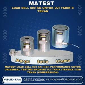 Load Cell 600 kN, Matest Load Cell, Load Cell Matest 600 kN, Tensile Load Cell, Compression Load Cell, Universal Testing Machine, UTM Load Cell, Sensor Gaya 600 kN, Load Cell Uji Tarik, Load Cell Uji Tekan, Alat Uji Material, Material Testing Equipment, Civil Engineering Laboratory, Industrial Testing Equipment,marga setia, marga setia utama, Tpl.082124100046 toko alat uji, alat uji jakarta, alat teknik sipil, alat teknik sipil jakarta, distributor alat laboratorium sipil, laboratorium uji tanah, lab uji tanah, alat uji beton, lab uji beton, alat uji beton murah, alat uji aspal, lab uji aspal, alat uji aspal jalan, lab uji batuan, lab uji semen, alat uji batuan, uji batuan dan agregat, agregat, alat uji semen, alat survey, theodolite, teodolit, digital theodolite, total station, total tation, waterpass, automatic level, gps geodetik, gnss receiver, instrumen flir, cordex, armadex, kamera explosion proof, camera explosionproof, lutron, fluke, leica, proceq, jual total station jakarta, harga theodolite digital, automatic level waterpass, gps geodetik murah, distributor flir indonesia, cordex armadex camera, lutron fluke original, leica disto jakarta, proceq concrete hammer, alat laboratorium konstruksi indonesia