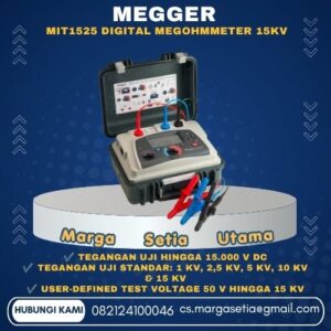 Megger MIT1525, Megger MIT1525 Indonesia, Megger MIT 1525, Digital Megohmmeter 15kV, Insulation Resistance Tester 15kV, Insulation Tester 15kV, Megger Insulation Tester, Megger 15kV, Megohmmeter 30TΩ, Insulation Resistance Meter, IR Tester, PI DAR DD Test, Polarization Index Tester, Dielectric Discharge Test, Step Voltage Test, Ramp Test, PowerDB Lite,marga setia, marga setia utama, Tpl.082124100046 toko alat uji, alat uji jakarta, alat teknik sipil, alat teknik sipil jakarta, distributor alat laboratorium sipil, laboratorium uji tanah, lab uji tanah, alat uji beton, lab uji beton, alat uji beton murah, alat uji aspal, lab uji aspal, alat uji aspal jalan, lab uji batuan, lab uji semen, alat uji batuan, uji batuan dan agregat, agregat, alat uji semen, alat survey, theodolite, teodolit, digital theodolite, total station, total tation, waterpass, automatic level, gps geodetik, gnss receiver, instrumen flir, cordex, armadex, kamera explosion proof, camera explosionproof, lutron, fluke, leica, proceq, jual total station jakarta, harga theodolite digital, automatic level waterpass, gps geodetik murah, distributor flir indonesia, cordex armadex camera, lutron fluke original, leica disto jakarta, proceq concrete hammer, alat laboratorium konstruksi indonesia