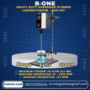 B-ONE Overhead Stirrer, BOS-40T, Heavy Duty Overhead Stirrer, Overhead Stirrer Laboratorium, Digital Overhead Stirrer, Laboratory Stirrer, Overhead Mixer, Stirrer 40L, Overhead Stirrer LCD, B-ONE Laboratory Stirrer,marga setia, marga setia utama, Tpl.082124100046 toko alat uji, alat uji jakarta, alat teknik sipil, alat teknik sipil jakarta, distributor alat laboratorium sipil, laboratorium uji tanah, lab uji tanah, alat uji beton, lab uji beton, alat uji beton murah, alat uji aspal, lab uji aspal, alat uji aspal jalan, lab uji batuan, lab uji semen, alat uji batuan, uji batuan dan agregat, agregat, alat uji semen, alat survey, theodolite, teodolit, digital theodolite, total station, total tation, waterpass, automatic level, gps geodetik, gnss receiver, instrumen flir, cordex, armadex, kamera explosion proof, camera explosionproof, lutron, fluke, leica, proceq, jual total station jakarta, harga theodolite digital, automatic level waterpass, gps geodetik murah, distributor flir indonesia, cordex armadex camera, lutron fluke original, leica disto jakarta, proceq concrete hammer, alat laboratorium konstruksi indonesia