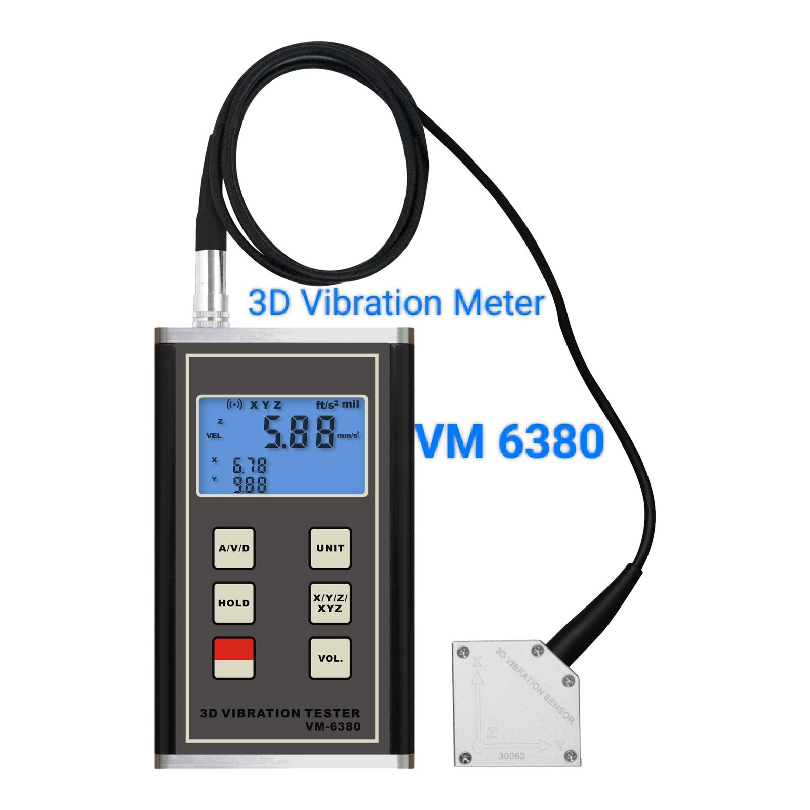 Vibration Meter 3D, Vibration Meter 3D VM-6380, VM-6380, VM6380, Landtek VM6380, Landtek Vibration Meter, 3D Vibration Meter, Vibration Meter Landtek, Alat Ukur Getaran, Alat Ukur Vibrasi, Vibration Tester, Vibration Meter Industri, Vibration Analyzer, Vibration Monitoring, Predictive Maintenance